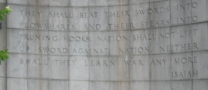 Isaiah quotation on UN building