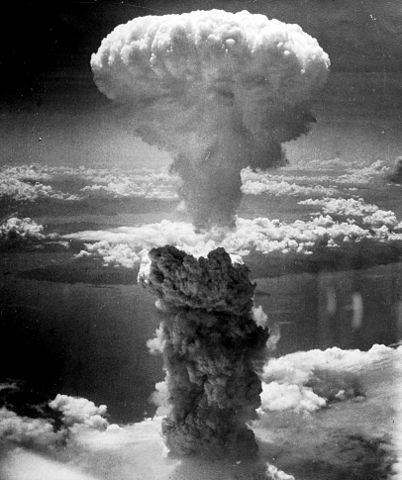 mushroom cloud from Nagasaki bomb